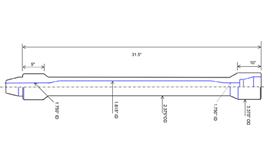 Oil drill pipe drawing