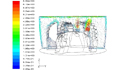 Nozzle velocity vector distribution